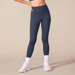 Girlfriend Collective High-Waisted Midnight Blue Full Length Leggings